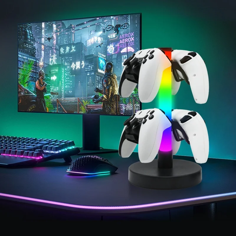 Supporto per Cuffie da Gaming KBB-81 con Illuminazione RGB, Controllo via Cavo e Telecomando, con Modalità Musicale