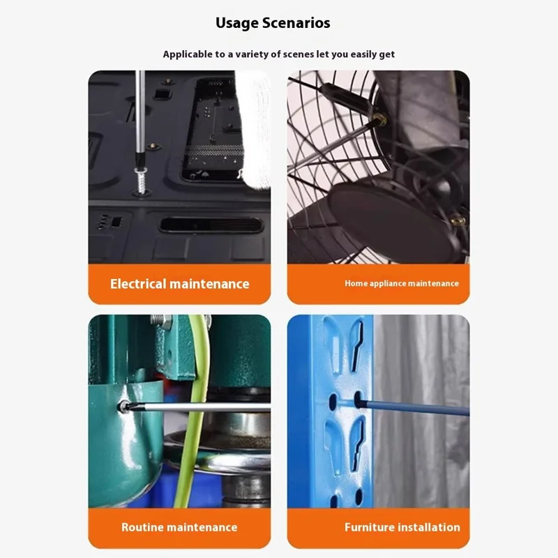 7 PCS Screwdriver Set Two Tone Rubber Handle Magnetic Phillips  /  Flathead Multi-Function Repair Tool
