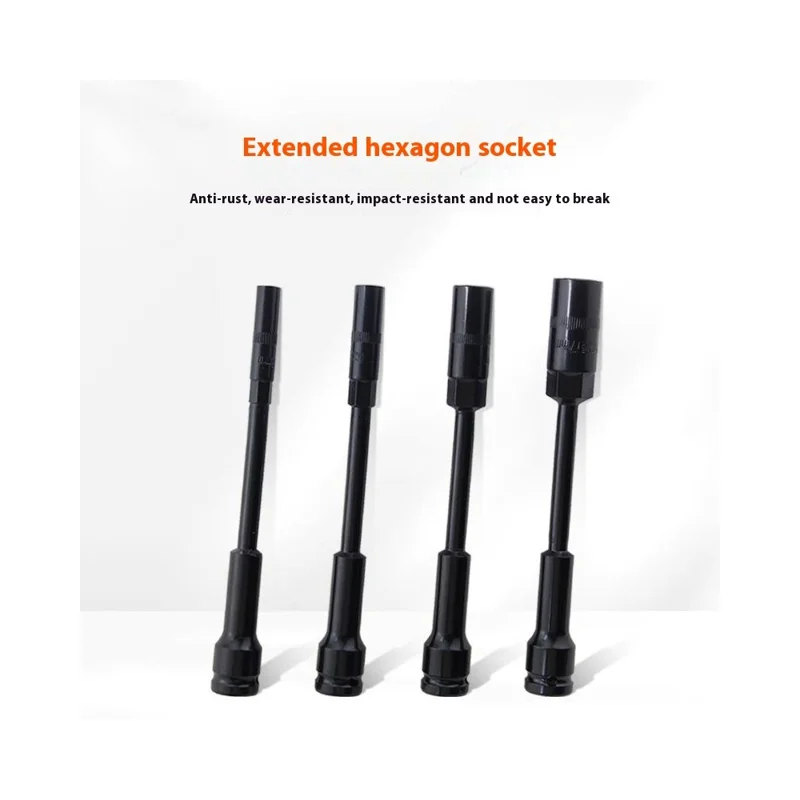 Douille hexagonale en acier chrome vanadium de 1/2 pouce avec rallonge, outil de réparation automobile de 19 mm
