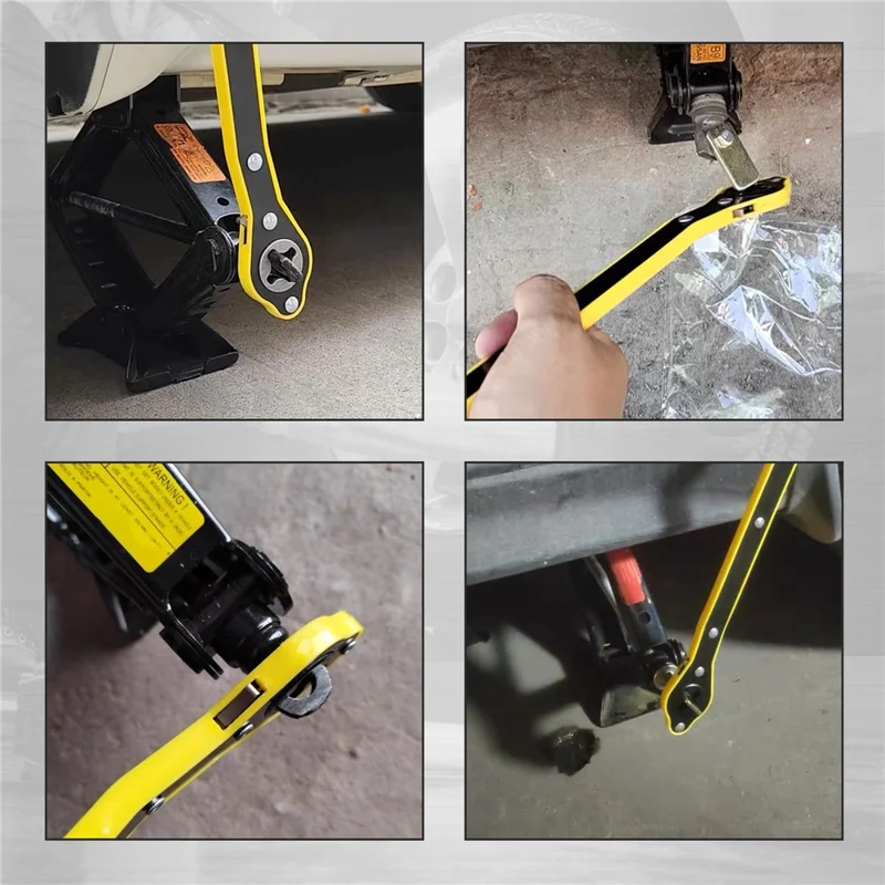 Car Jack Wrench Set with Ratchet Handle For Tire Change Cross Design Wrench with Adapter