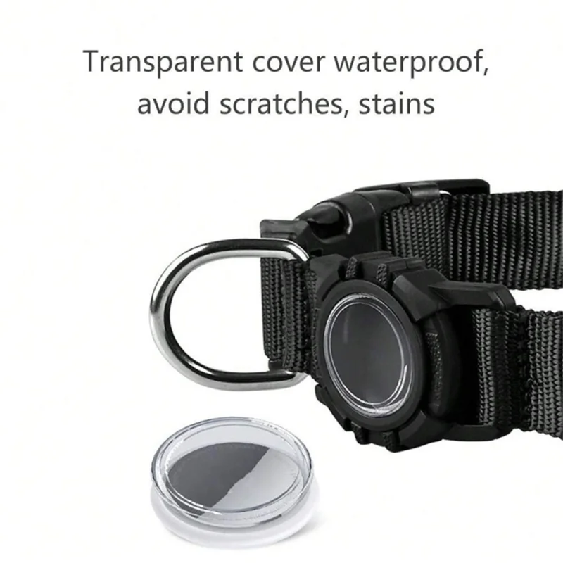 Size S Protective Case for AirTag Anti Lost Dog Collar Waterproof 3 Modes LED Pet Collar, (28-40cm) x 2.5cm - Blue