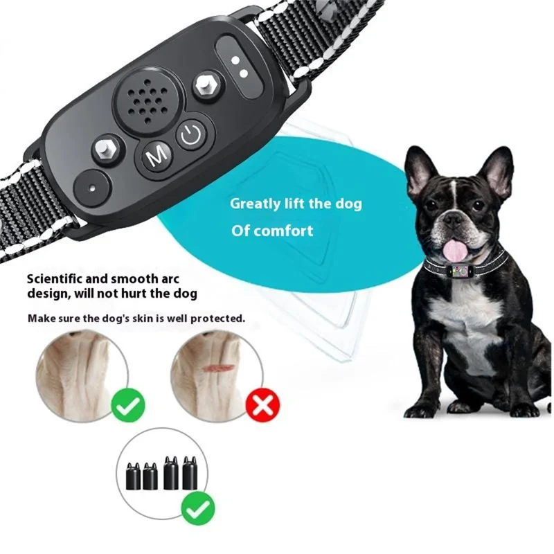 Collar Antiladridos para Perros con Pantalla de Color Inteligente BC4VS, Entrenamiento de Mascotas con Sonido y Vibración