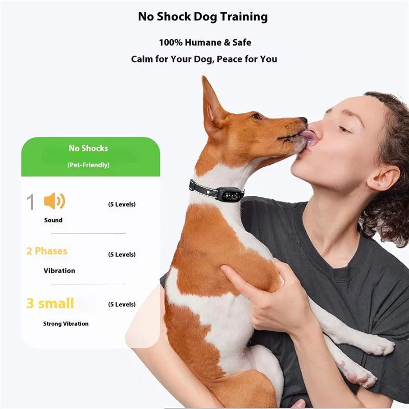 BC3V Für Hunde Smart Anti-Bell-Kragen IP67 Wasserdicht Sound und Vibration Farbbildschirm Haustier-Trainingshalsband