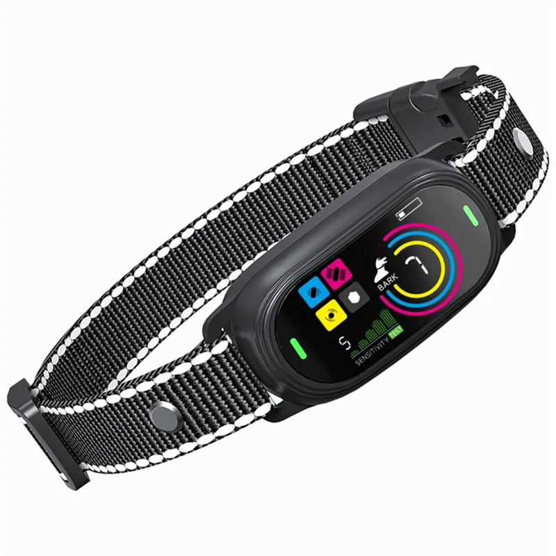 BC3V Für Hunde Smart Anti-Bell-Kragen IP67 Wasserdicht Sound und Vibration Farbbildschirm Haustier-Trainingshalsband