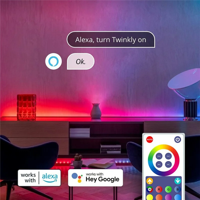 LXDC042 Smart LED String Lights 20M 200 LEDs Christmas Party Decoration Lights App Controlled