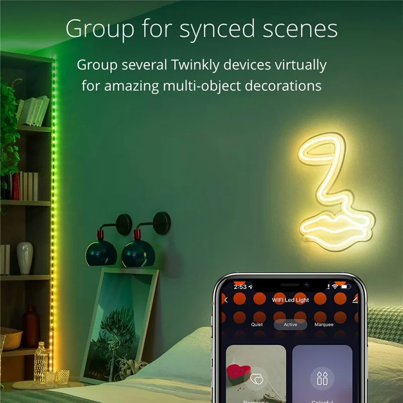 LPX041 Smart LED-ledstreng 5 m 50 LED WiFi / BT APP-styring RGBIC Jul-decoration Belysning