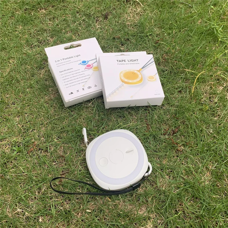 JC-1 Warm White Tape Light voor Campingtent Outdoor Intrekbare Sfeerlamp Draagbare LED Strip