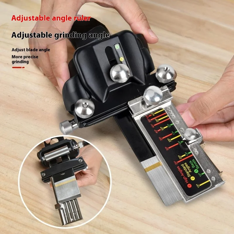 Justérbar skærpesystem til træhugger, fast vinkel til skærpsning af skarpe, manuel skærpereguide