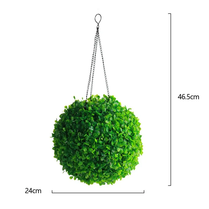 24 x 46.5cm Solar Powered LED Light Artificial Flower Ball String Lights for Outdoor Garden Decor