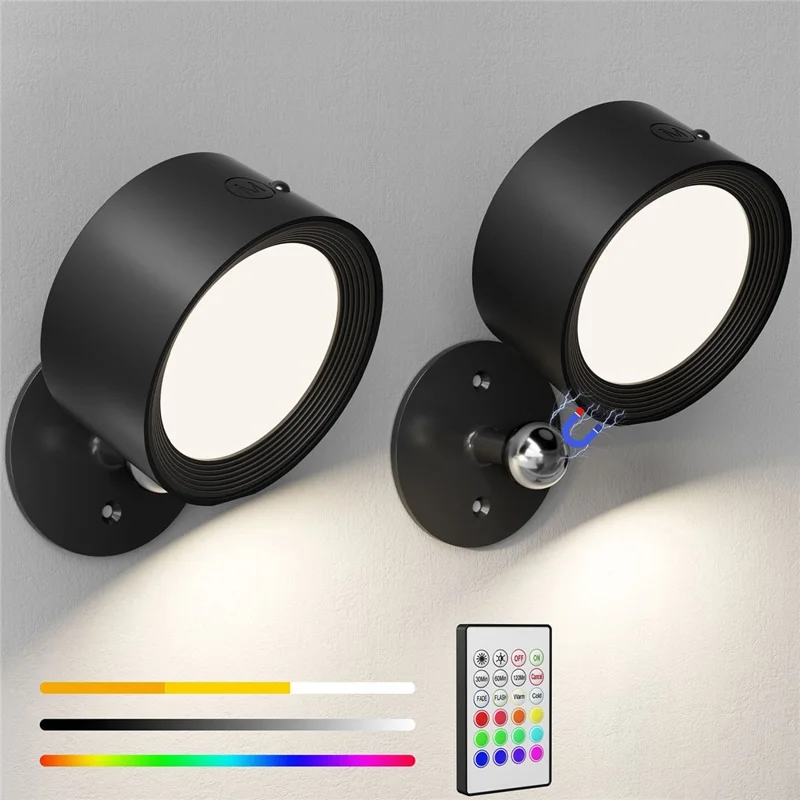 Éclairage mural RGB pour tableau avec télécommande, projecteur LED à intensité variable pour l'exposition d'œuvres d'art