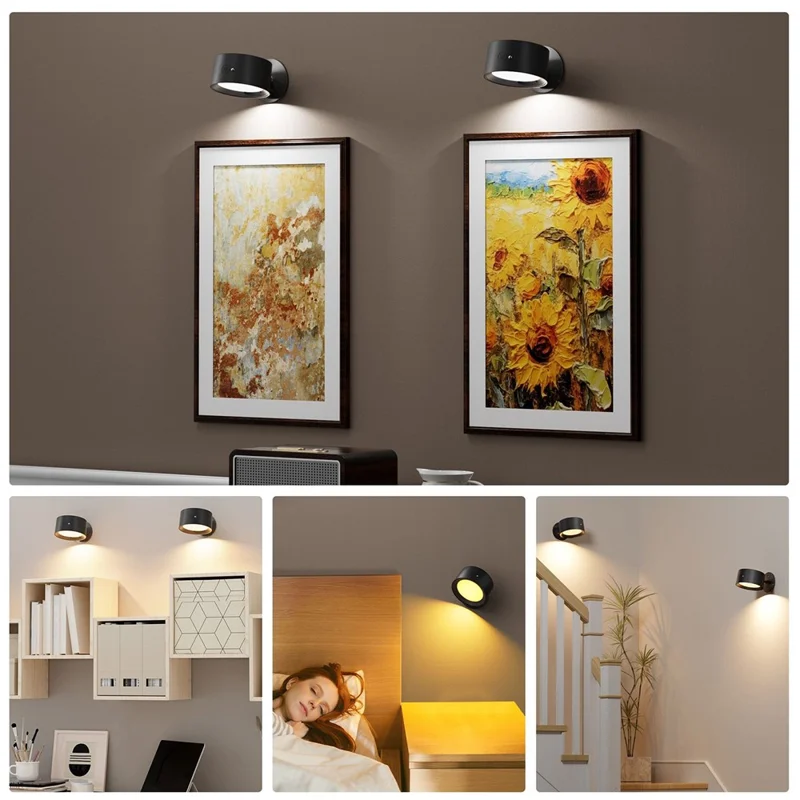 Éclairage mural RGB pour tableau avec télécommande, projecteur LED à intensité variable pour l'exposition d'œuvres d'art