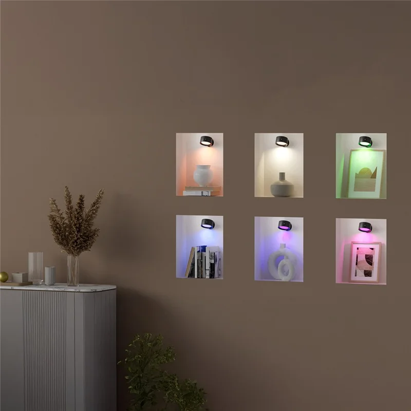 Éclairage mural RGB pour tableau avec télécommande, projecteur LED à intensité variable pour l'exposition d'œuvres d'art