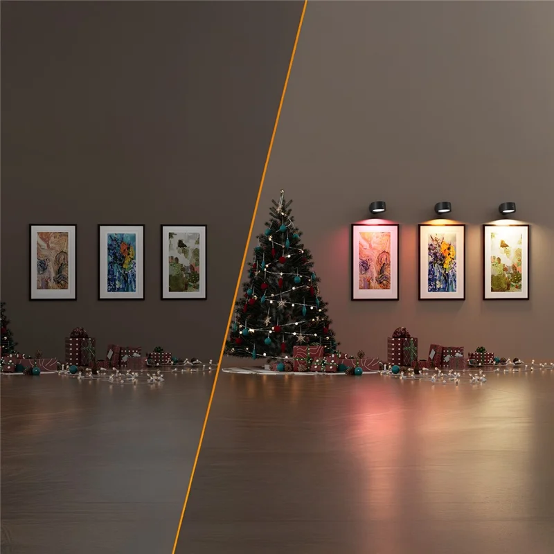 Éclairage mural RGB pour tableau avec télécommande, projecteur LED à intensité variable pour l'exposition d'œuvres d'art