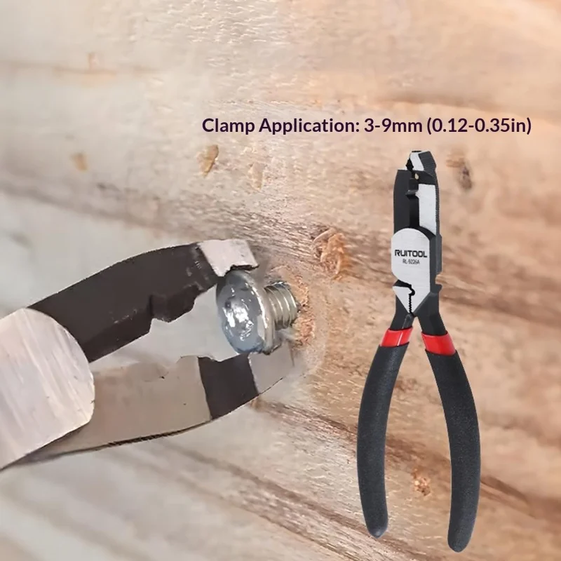 Multifunctionele Schroefextractor Tangen Hoge-hardheids Stalen Draadsnijder met Antisliphandvat voor Roestige en Beschadigde Schroeven - RL-9226A / Zwart