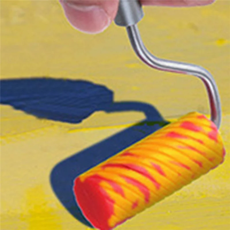 Zestaw pędzli z pojemnikiem silikonowym z wałkiem, wielokrotnego użytku, tacka do farby, aplikator kleju do drewna - czerwony