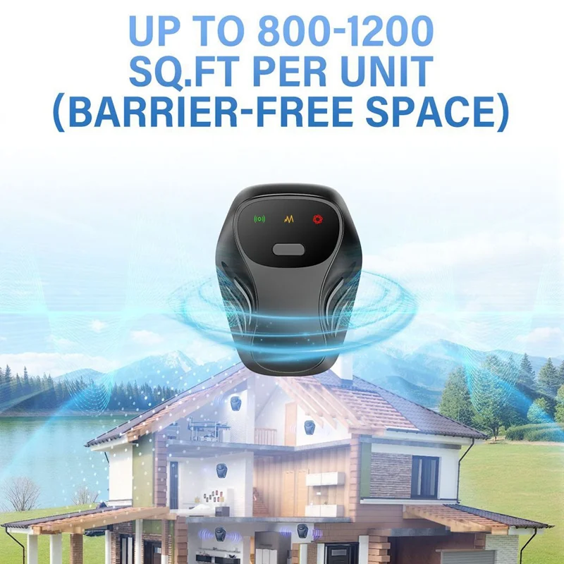 LC-905 Ultrasonic Pest Repeller 9-66KHz Plug-in Mice Repellent Mouse Deterrent Rat Repeller for Mosquito Cockroach - EU Plug