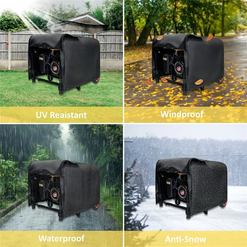 66x51x51cm 420D Oxford Fabric Generator Cover Waterproof UV Resistant Dust Cover - Black