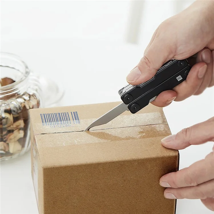 XIAOMIYOUPIN HUOHOU Mini Multi-Funktions-Messer 10-in-1 tragbares Messer mit Brillen-Schraubendreher, Kartenstift, Dosenöffner, Scheren-Funktion