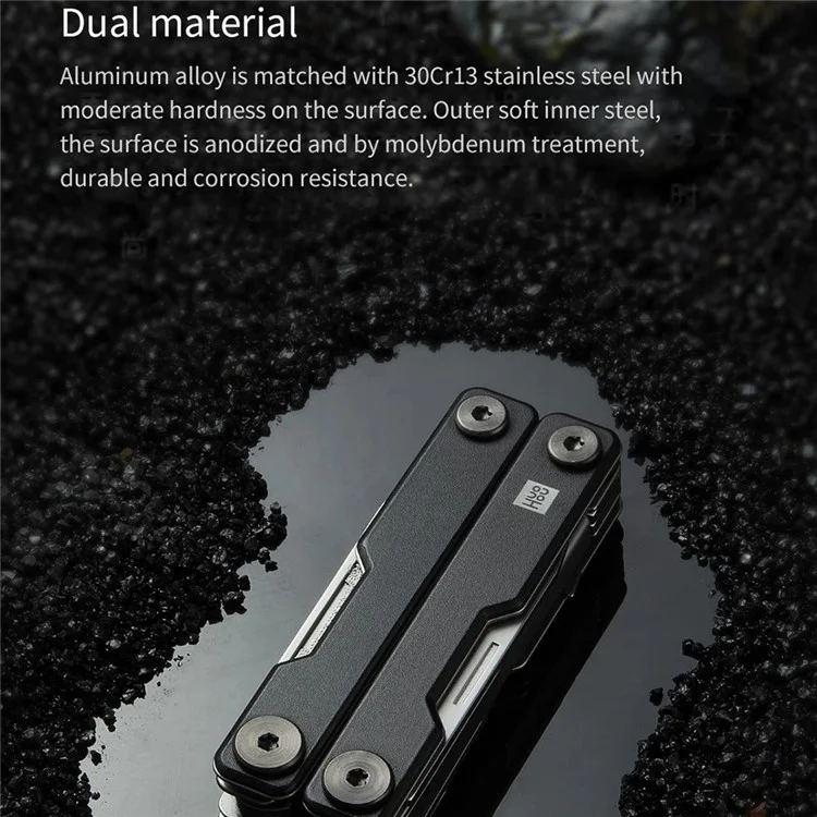 XIAOMIYOUPIN HUOHOU Mini Multi-Funktions-Messer 10-in-1 tragbares Messer mit Brillen-Schraubendreher, Kartenstift, Dosenöffner, Scheren-Funktion