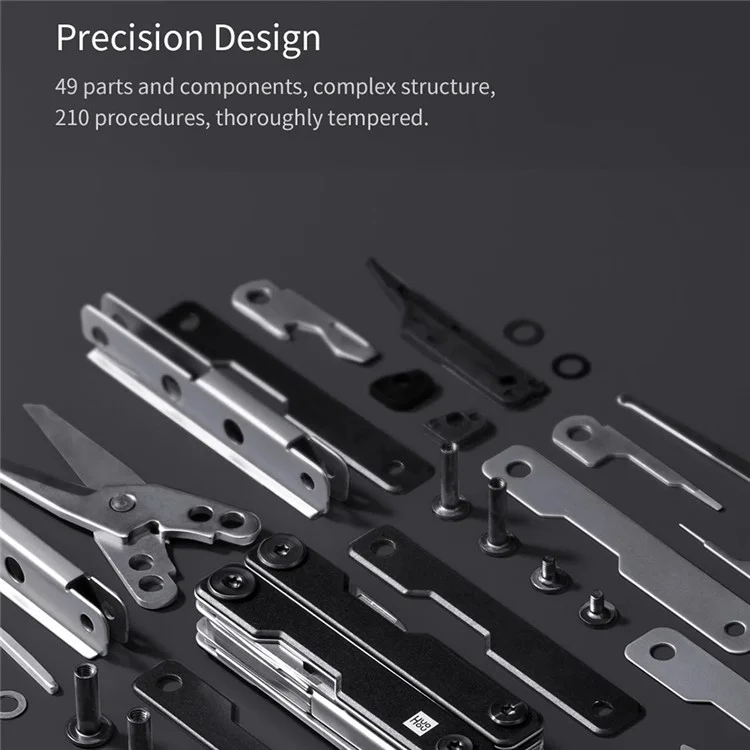 XIAOMIYOUPIN HUOHOU Mini Multi-Funktions-Messer 10-in-1 tragbares Messer mit Brillen-Schraubendreher, Kartenstift, Dosenöffner, Scheren-Funktion