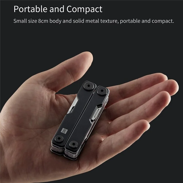 XIAOMIYOUPIN HUOHOU Mini Multi-Funktions-Messer 10-in-1 tragbares Messer mit Brillen-Schraubendreher, Kartenstift, Dosenöffner, Scheren-Funktion
