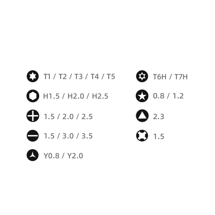 JAKEMY JM-8185 Multifunction Screwdriver Bit Set for Glass, Cellphones Portable Assembly Repair Tools