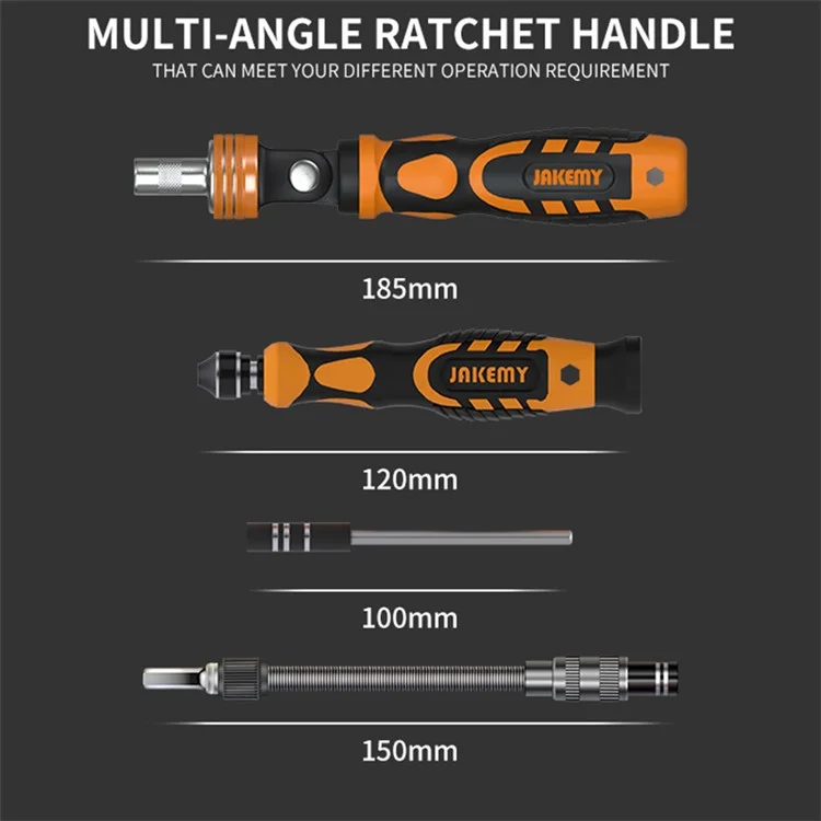 Ensemble de tournevis ménagers 33-en-1 JAKEMY JM-6121 Portable Repair Tool Bits pour téléviseurs, ordinateurs