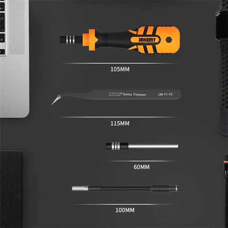 JAKEMY JM-8159 Portable 34-in-1 Precision Screwdriver Set Household Repair Tool Bits for Cellphones, Laptops