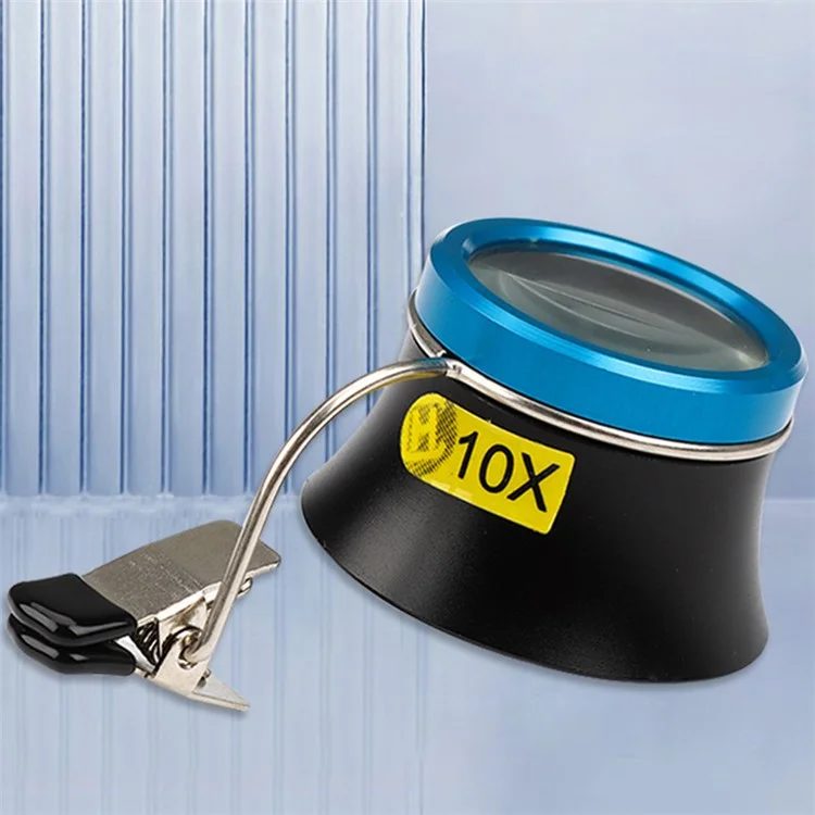 Herramientas de reparación de relojes Identificar joyas Aumentadores de reparación de relojes Vidrio de metal 10X de aumento
