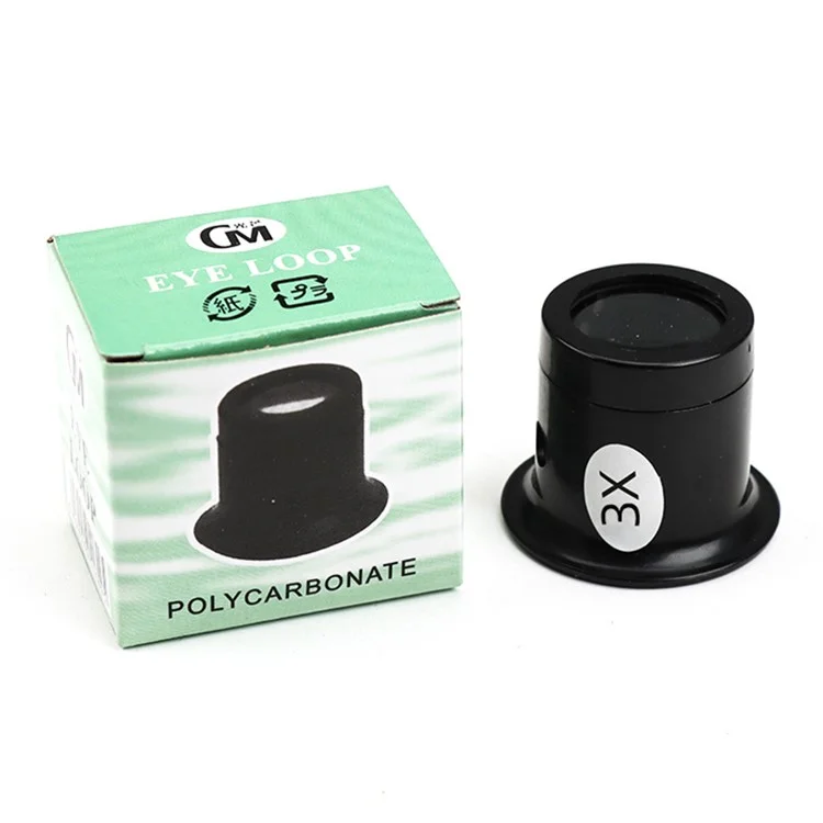 Lupa de Relojero GM 3X Magnifying Jewelry Watch Repair Eye Loupe Loop Monocular Magnifier Glass