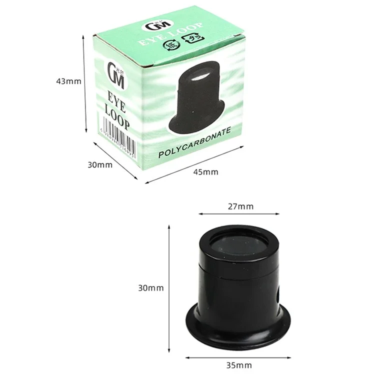 Lupa de Relojero GM 3X Magnifying Jewelry Watch Repair Eye Loupe Loop Monocular Magnifier Glass