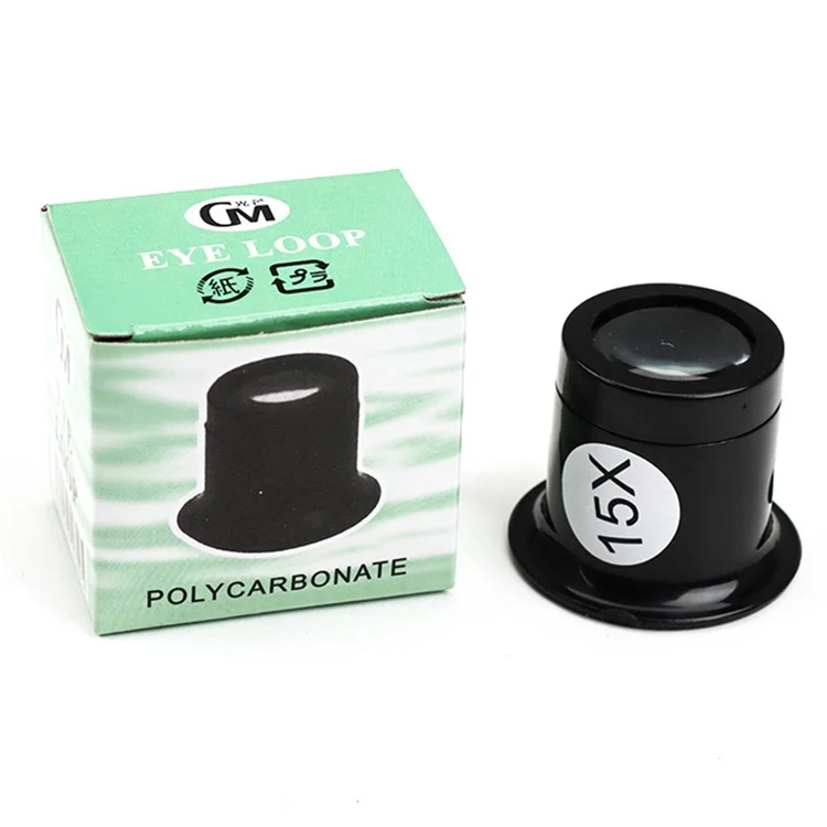 Lupa monocular portátil GM Magnifier Lente de aumento Lupas de ojo 15X Lupa reloj joyería Herramienta de reparación