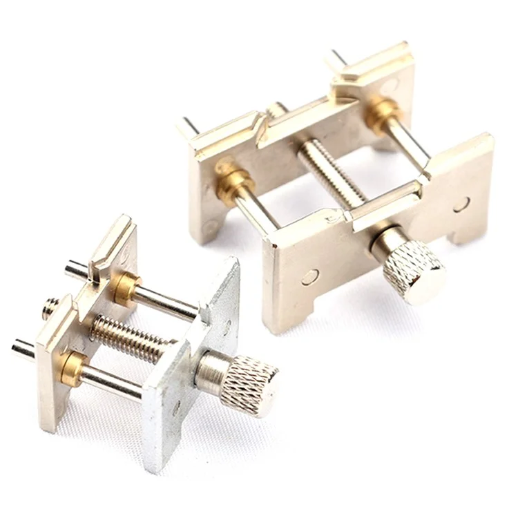 Juego de soporte de movimiento de reloj de metal reversible Herramienta de reparación de pinza de relojero