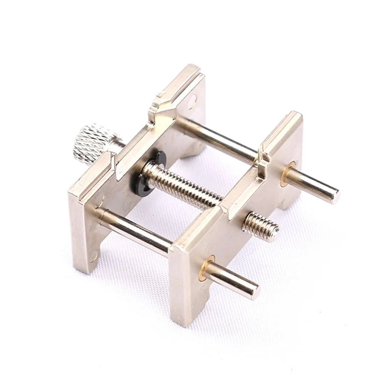 Juego de soporte de movimiento de reloj de metal reversible Herramienta de reparación de pinza de relojero