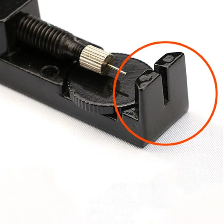 Metal Watch Band Strap Link Pin Remover Watchmakers Repair Tool Kit with 3 Extra Pins - Red