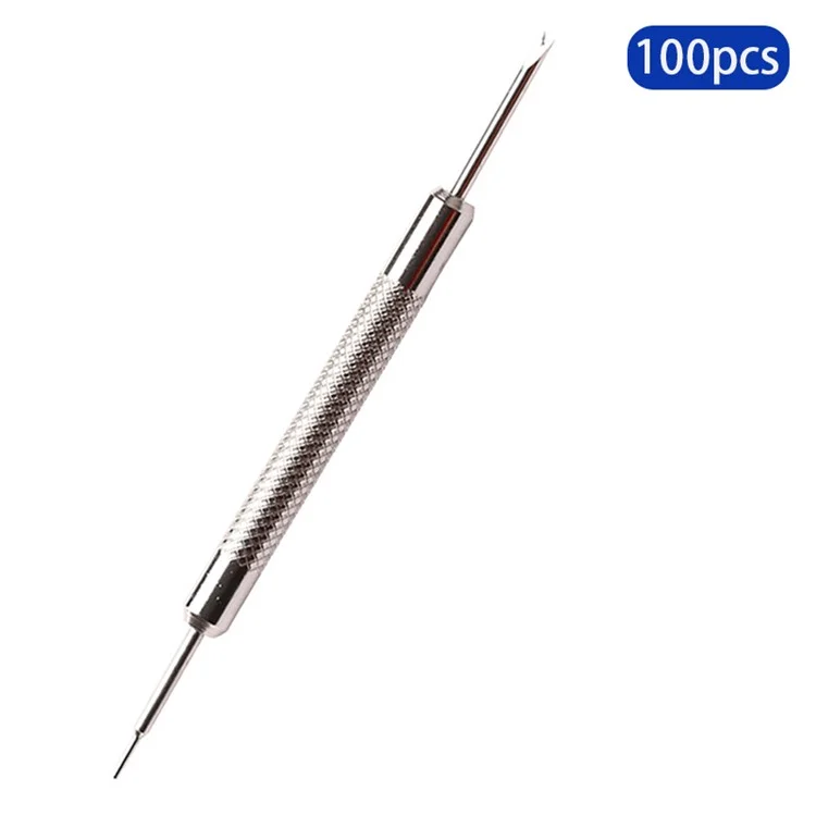 100 piezas Herramienta de reparación de correas de reloj de barra de resorte de doble extremo Herramientas de eliminación y reparación de pulseras de reloj 
