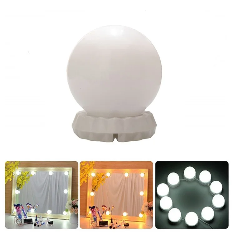 LED Vanity Lights for Mirror 10 Dimmable Bulbs Vanity Mirror Lights Kit 3 Color Modes USB Makeup Lights