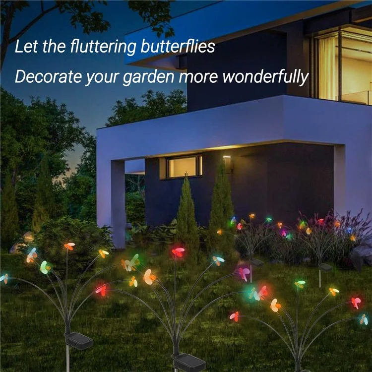 2 Peças de Luz de Jardim Solar Outdoor Bee Style, à Prova de Água
