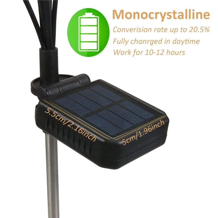 2 Peças de Luz de Jardim Solar Outdoor Bee Style, à Prova de Água
