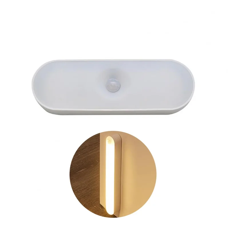 TA-053 14cm Rechargeable Light Bar Home Cabinet Magnetic Human Body Sensor LED Night Light - Yellow Light