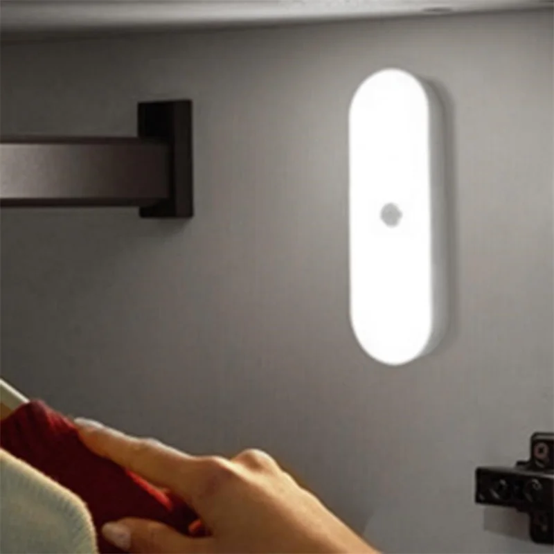 TA-053 14cm Rechargeable Light Bar Home Cabinet Magnetic Human Body Sensor LED Night Light - Yellow Light