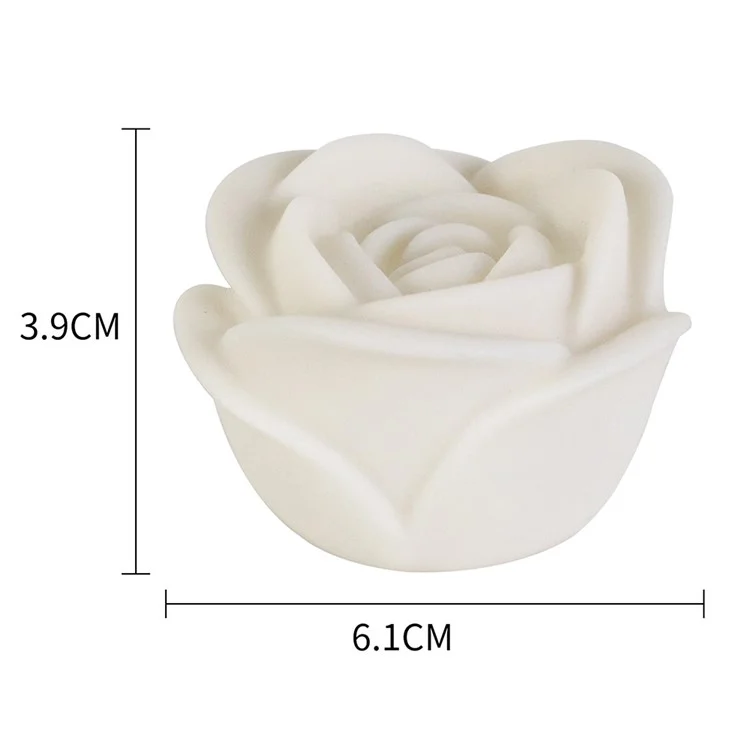 Juego de 4 velas LED sin llama con forma de rosa romántica y colores para bodas y fiestas