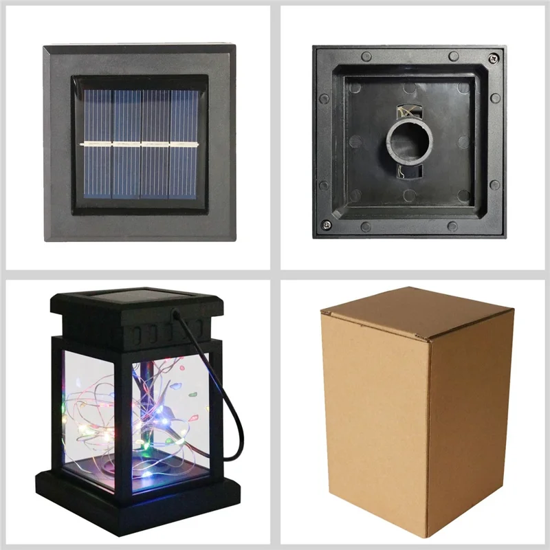 Luz de jardim LED de paisagem externa Decoração de luz solar à prova de chuva (Luz de corda - Versão de gancho) - Branco Frio