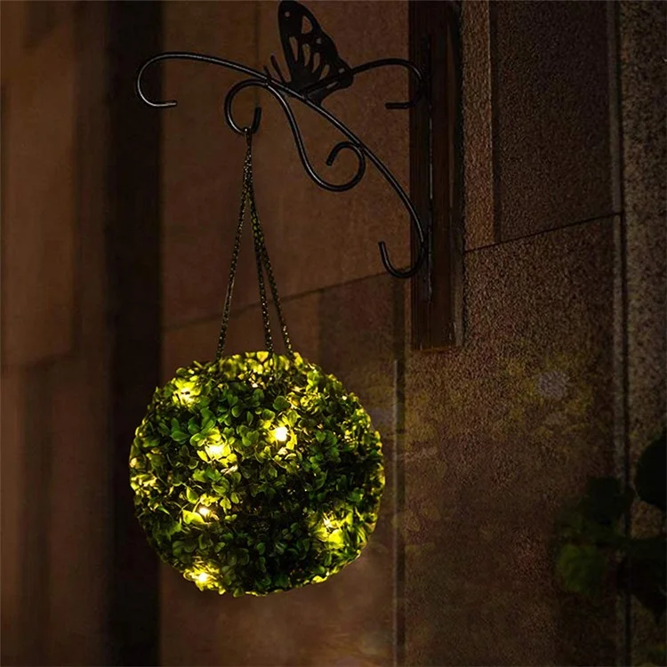 Lampe de jardin solaire en forme de boule d'herbe Home LED, Décoration extérieure pour jardin, Plante artificielle décorative, Lampe solaire, Taille : L