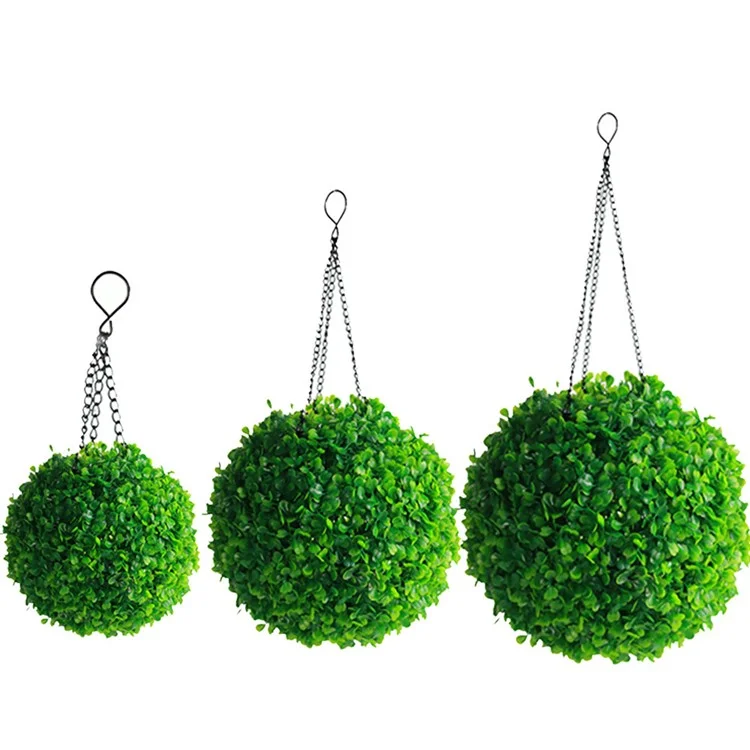 Lampe de jardin solaire en forme de boule d'herbe Home LED, Décoration extérieure pour jardin, Plante artificielle décorative, Lampe solaire, Taille : L