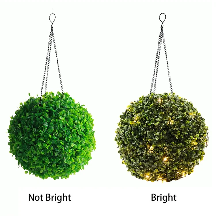 Lampe de jardin solaire en forme de boule d'herbe Home LED, Décoration extérieure pour jardin, Plante artificielle décorative, Lampe solaire, Taille : L