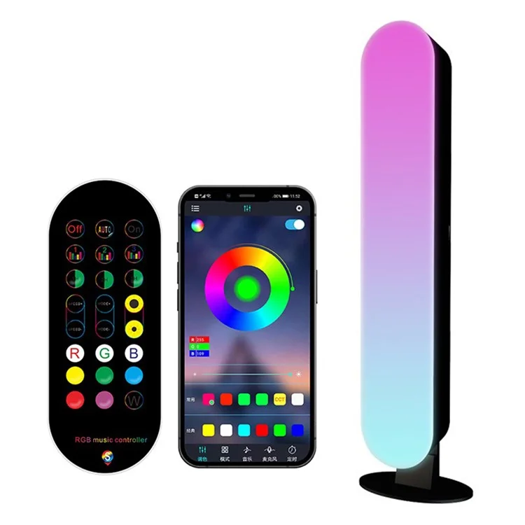 Ambiance Music Sync TV Backlight Bluetooth-compatible RGB Light Bar Color Changing Night Lamp with 24-key Remote Control