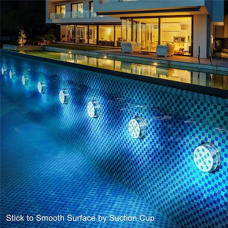 RF 4 Light + 4 Controller Set para Decor Pool Aquarium Fountain Pond Underwater Diving LED Lamp com Imã