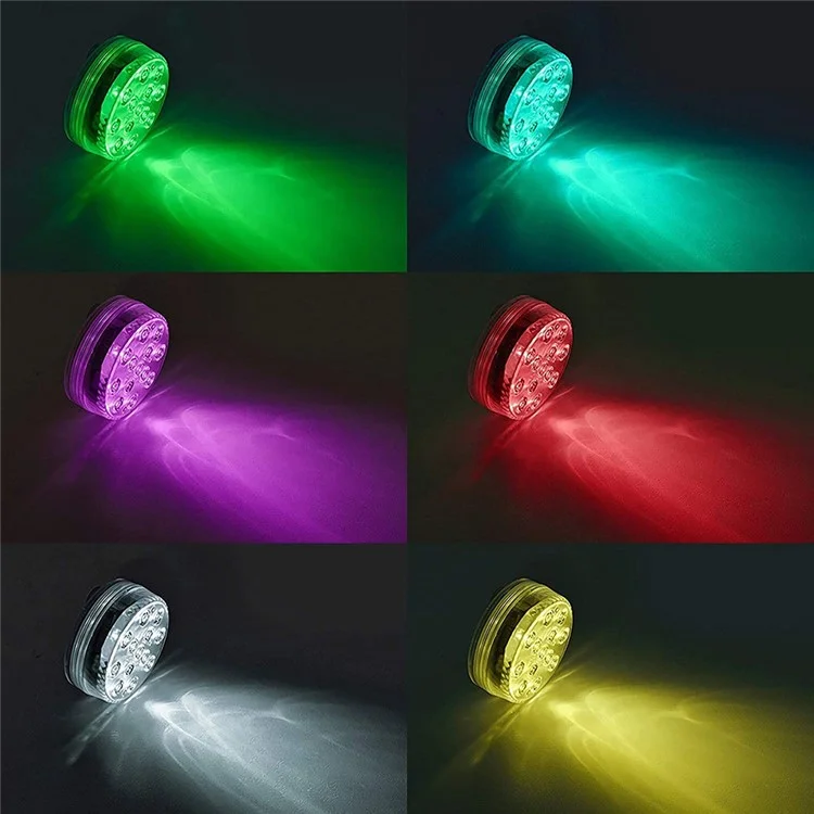 RF 4 Light + 4 Controller Set para Decor Pool Aquarium Fountain Pond Underwater Diving LED Lamp com Imã