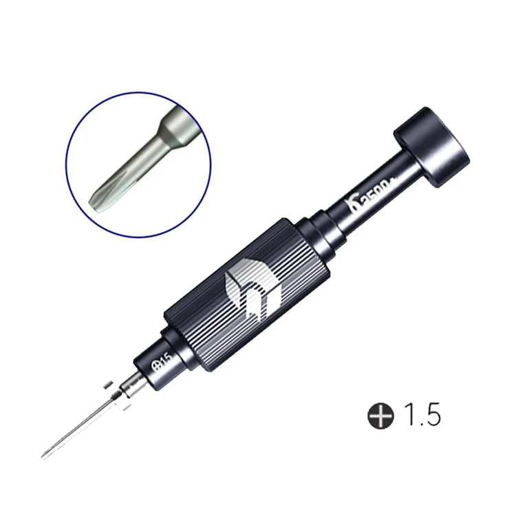 JAKEMY JM-8190 Aviation Aluminum Alloy Magnetic Screwdriver Set with S-2 Alloy Bits for Smart Phone, Watch Repair -  Cross 1.5